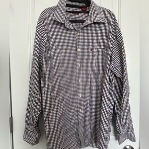Izod Men's Plaid Shirt - Red, Blue, and White